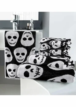 bonprix Handtücher|Handtuch mit Totenkopf Muster