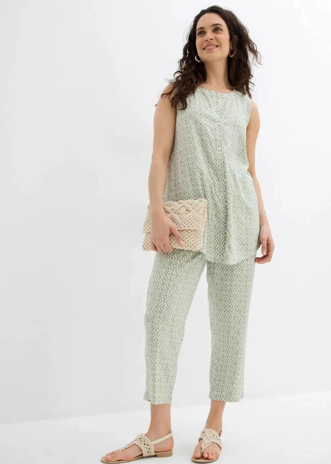 Outlet Haremshose aus fließender Viskose Damen Bekleidung·Kleider|Zweiteiler & Sets