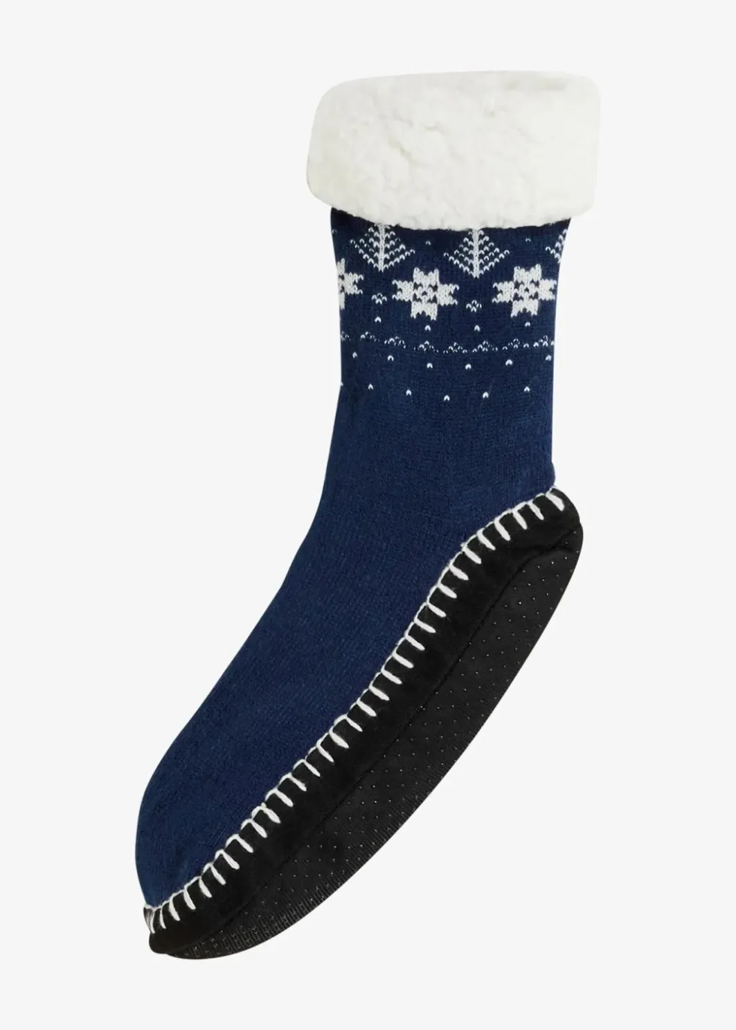 Damen bonprix Homewear|Socken & Strumpfhosen|Haussocken mit angenähter Sohle und Teddyfutter
