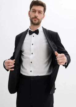 Herren bonprix Große Größen|Anzüge & Sakkos|Hemd und Fliege (2-tlg.Set) aus reiner Bio-Baumwolle, Regular Fit