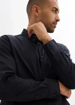 Herren bonprix Hemden|Anzüge & Sakkos|Hemd und Fliege (2-tlg.Set) aus reiner Bio-Baumwolle, Regular Fit