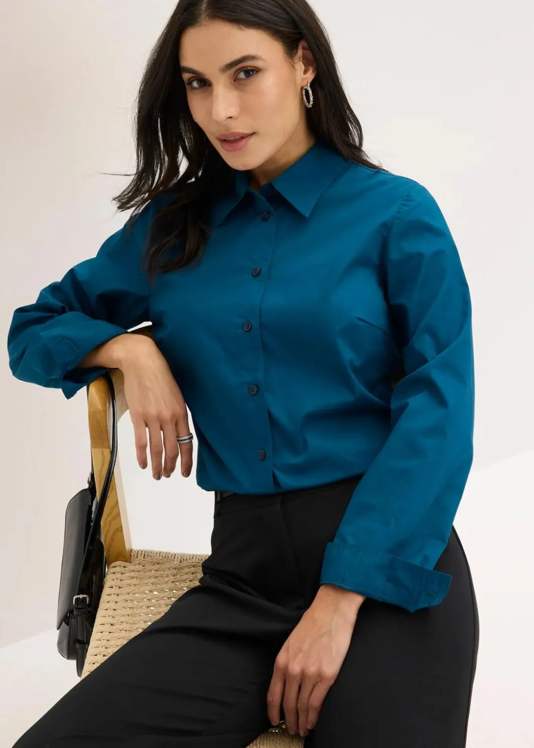 Damen bonprix Bekleidung·Jacken & Mäntel|Blusen & Tuniken|Hemdbluse