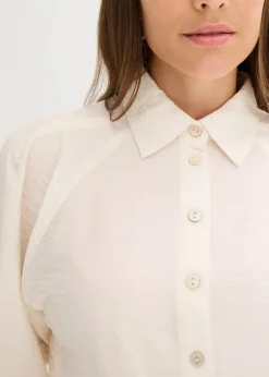 Damen bonprix Blusen & Tuniken|Bekleidung·Jacken & Mäntel|Hemdbluse