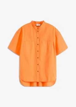 Damen bonprix Bekleidung·Jacken & Mäntel|Blusen & Tuniken|Hemdbluse aus feinem Viskose-Mix