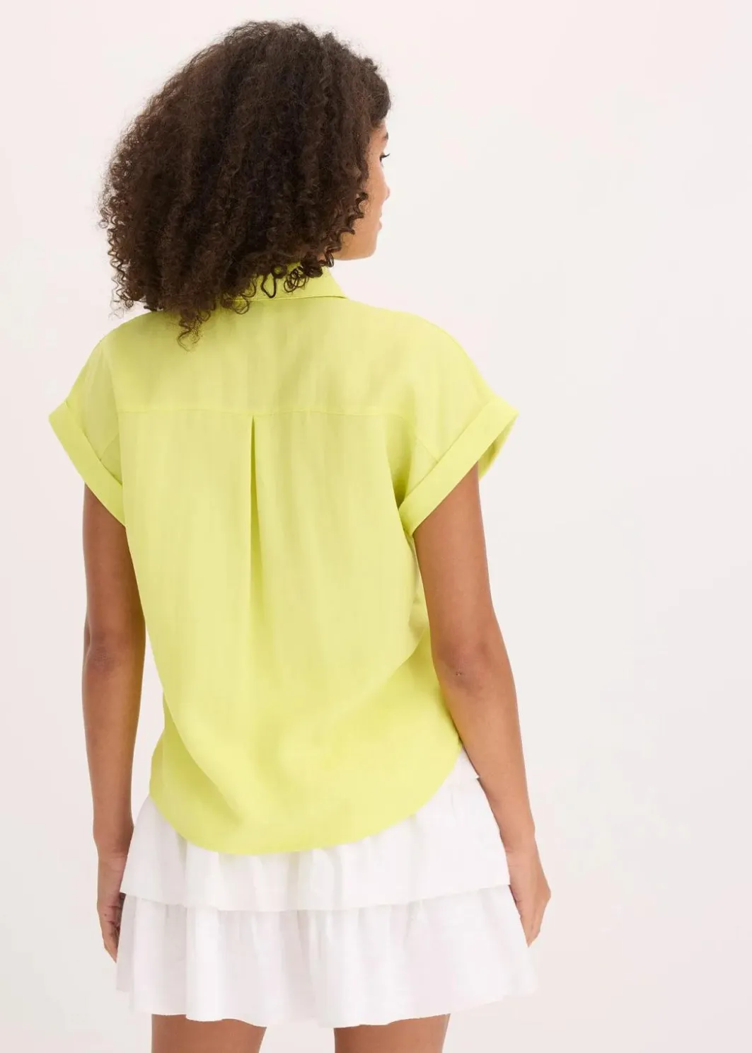 Damen bonprix Nachhaltigere Materialien|Blusen & Tuniken|Hemdbluse aus fließendem Lyocell-Mix