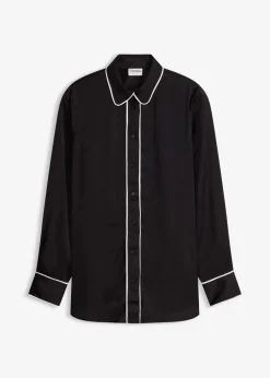 Damen bonprix Bekleidung·Jacken & Mäntel|Blusen & Tuniken|Hemdbluse aus fließendem Satin