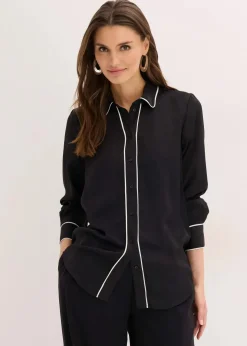 Damen bonprix Bekleidung·Jacken & Mäntel|Blusen & Tuniken|Hemdbluse aus fließendem Satin