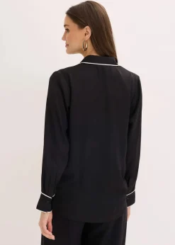 Damen bonprix Bekleidung·Jacken & Mäntel|Blusen & Tuniken|Hemdbluse aus fließendem Satin