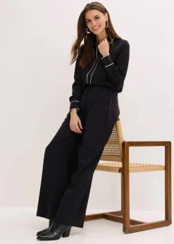 Damen bonprix Bekleidung·Jacken & Mäntel|Blusen & Tuniken|Hemdbluse aus fließendem Satin