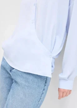 Discount Hemdbluse aus fließendem Satin Damen Bekleidung·Jacken & Mäntel|Blusen & Tuniken