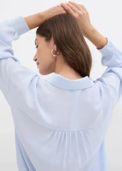 Discount Hemdbluse aus fließendem Satin Damen Bekleidung·Jacken & Mäntel|Blusen & Tuniken