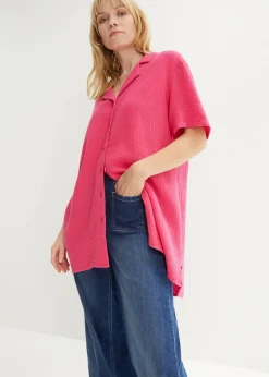 Damen bonprix Nachhaltigere Materialien|Blusen & Tuniken|Hemdbluse aus Musselin
