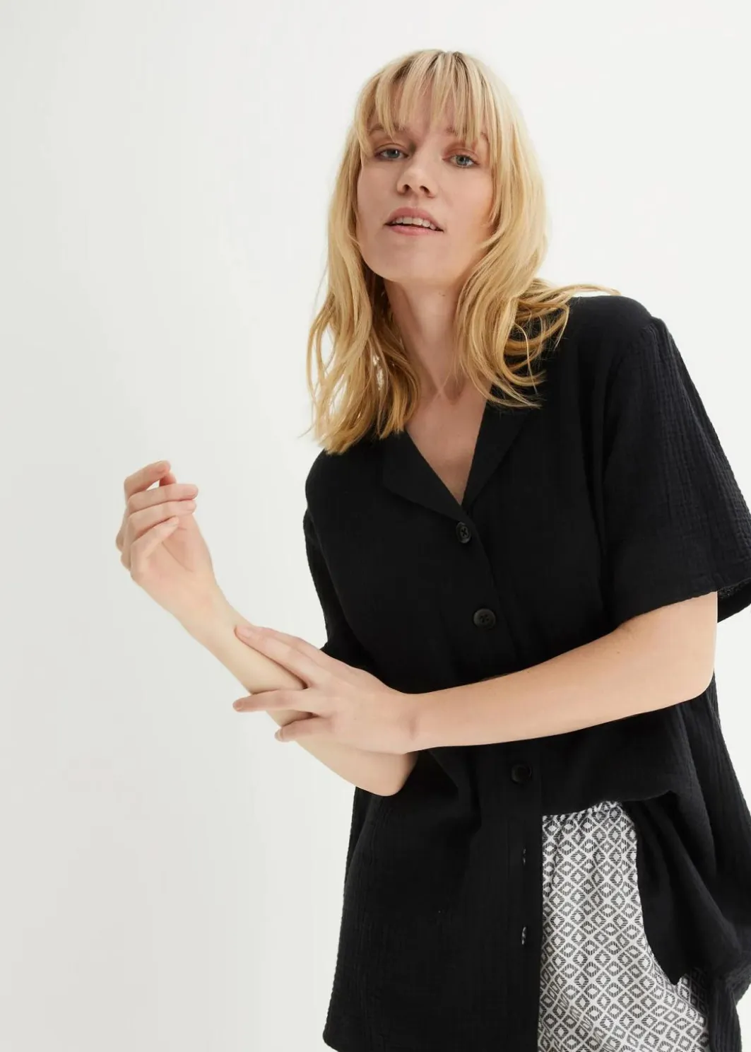 Discount Hemdbluse aus Musselin Damen Nachhaltigere Materialien|Blusen & Tuniken