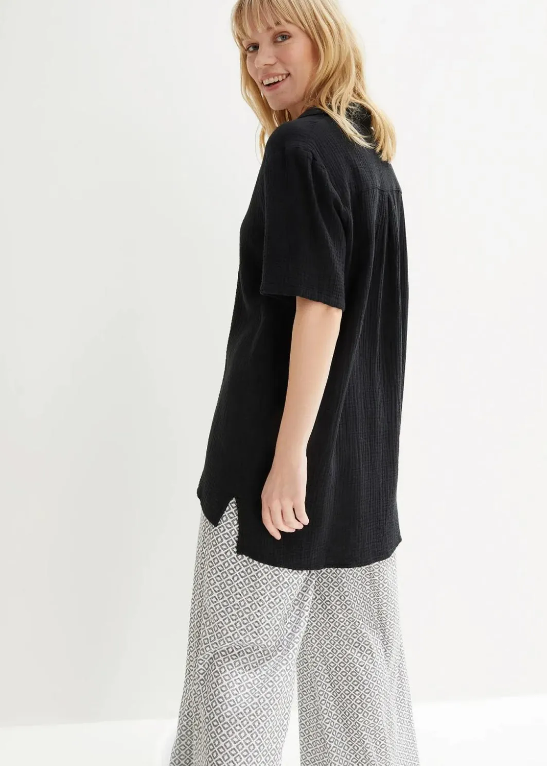 Discount Hemdbluse aus Musselin Damen Nachhaltigere Materialien|Blusen & Tuniken