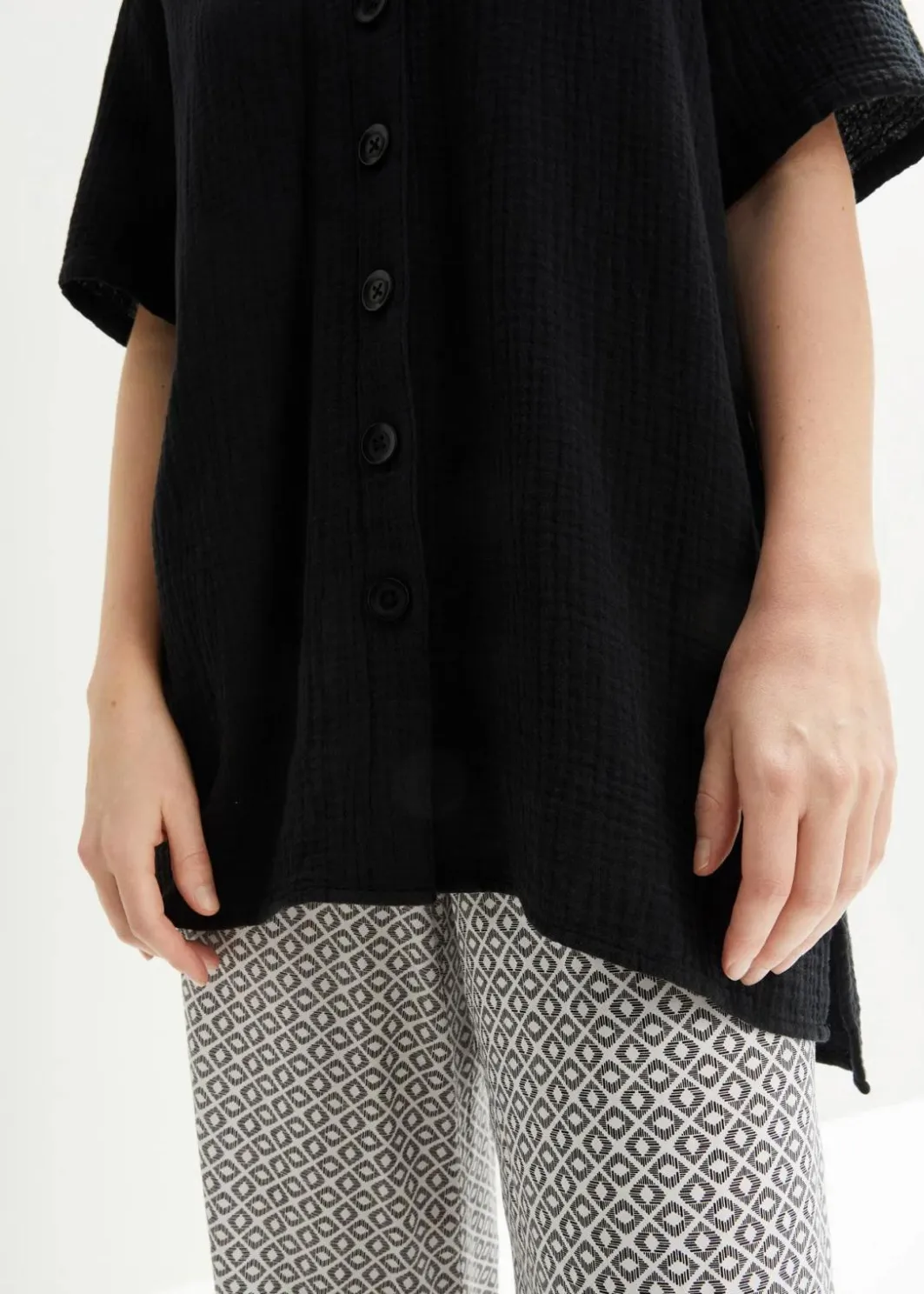 Discount Hemdbluse aus Musselin Damen Nachhaltigere Materialien|Blusen & Tuniken