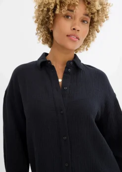 Damen bonprix Blusen & Tuniken|Hemdbluse aus Musselin