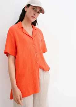 New Hemdbluse aus Musselin Damen Bekleidung·Jacken & Mäntel|Blusen & Tuniken