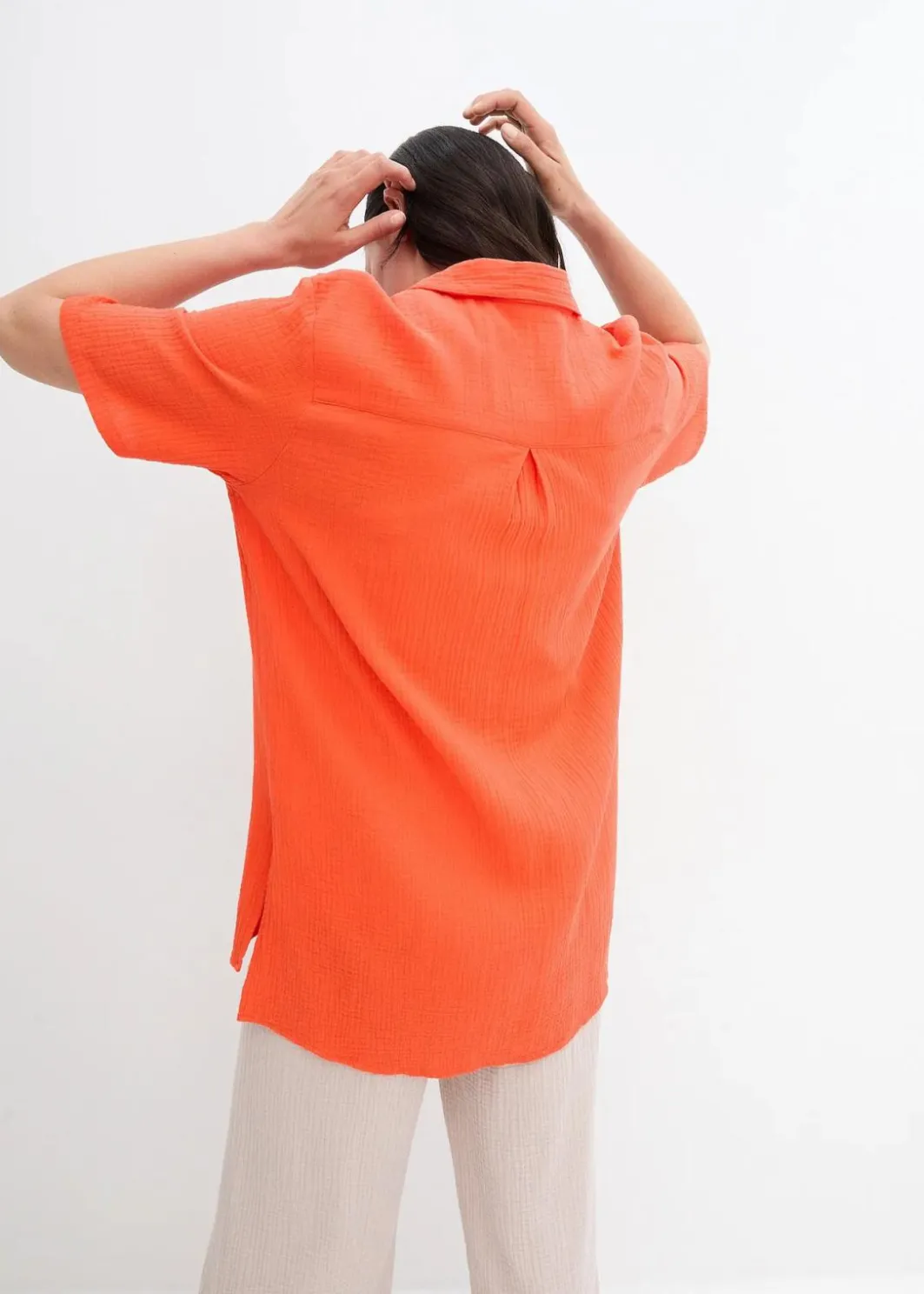 New Hemdbluse aus Musselin Damen Bekleidung·Jacken & Mäntel|Blusen & Tuniken