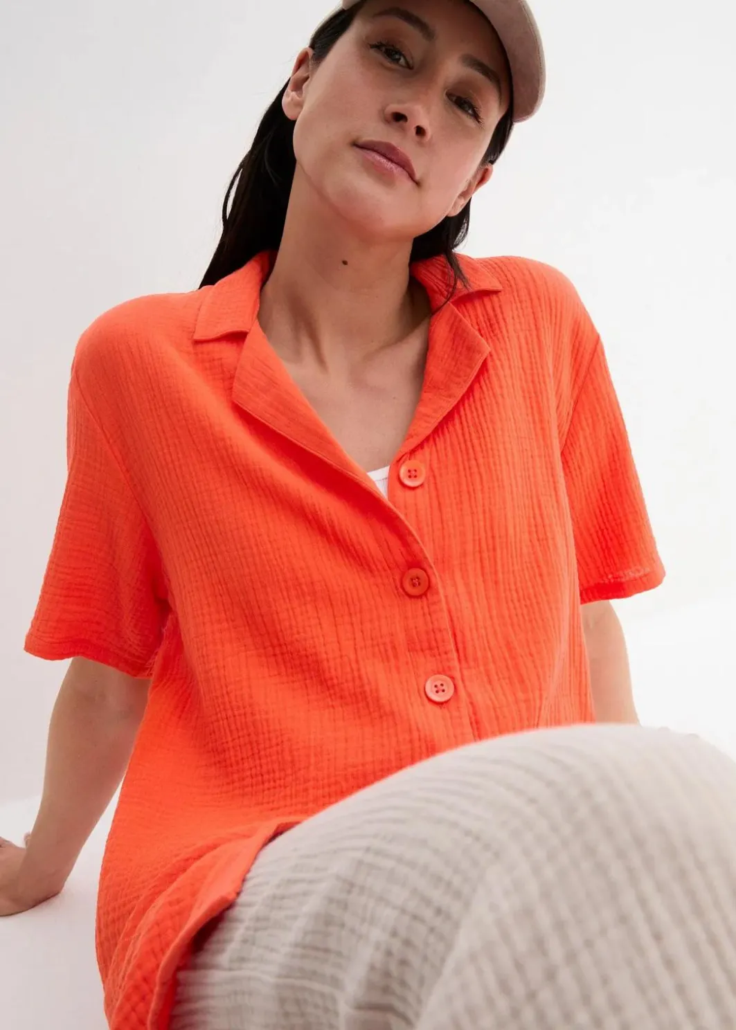 New Hemdbluse aus Musselin Damen Bekleidung·Jacken & Mäntel|Blusen & Tuniken