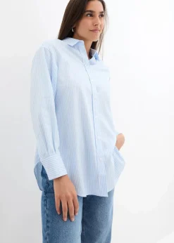Damen bonprix Bekleidung·Jacken & Mäntel|Blusen & Tuniken|Hemdbluse aus reiner Baumwolle