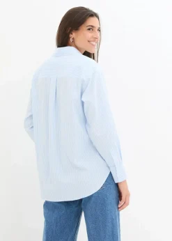 Damen bonprix Bekleidung·Jacken & Mäntel|Blusen & Tuniken|Hemdbluse aus reiner Baumwolle