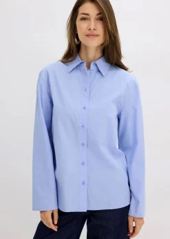 Damen bonprix Bekleidung·Jacken & Mäntel|Blusen & Tuniken|Hemdbluse aus reiner Baumwolle