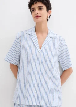 Damen bonprix Blusen & Tuniken|Zweiteiler & Sets|Hemdbluse aus reiner Baumwolle