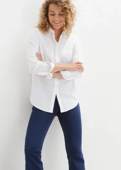 Damen bonprix Bekleidung·Jacken & Mäntel|Blusen & Tuniken|Hemdbluse aus reiner Baumwolle