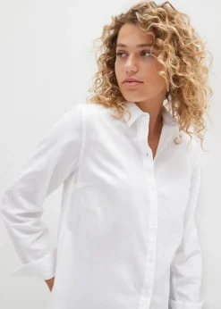Damen bonprix Bekleidung·Jacken & Mäntel|Blusen & Tuniken|Hemdbluse aus reiner Baumwolle