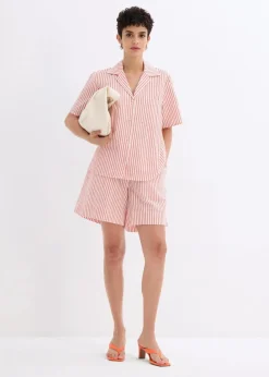 Damen bonprix Bekleidung·Jacken & Mäntel|Zweiteiler & Sets|Hemdbluse aus reiner Baumwolle