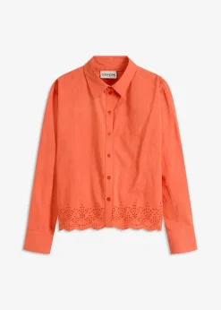 Damen bonprix Bekleidung·Jacken & Mäntel|Blusen & Tuniken|Hemdbluse aus reiner Baumwolle
