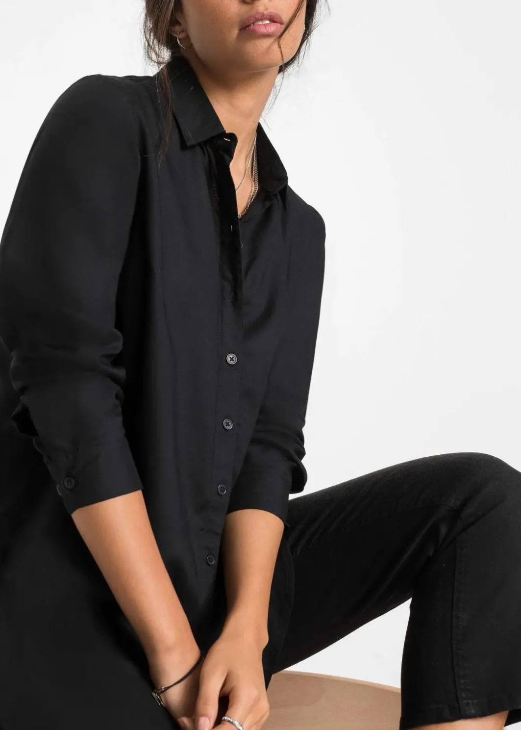 Hemdbluse aus softer Viskose Damen Bekleidung·Jacken & Mäntel|Nachhaltigere Materialien
