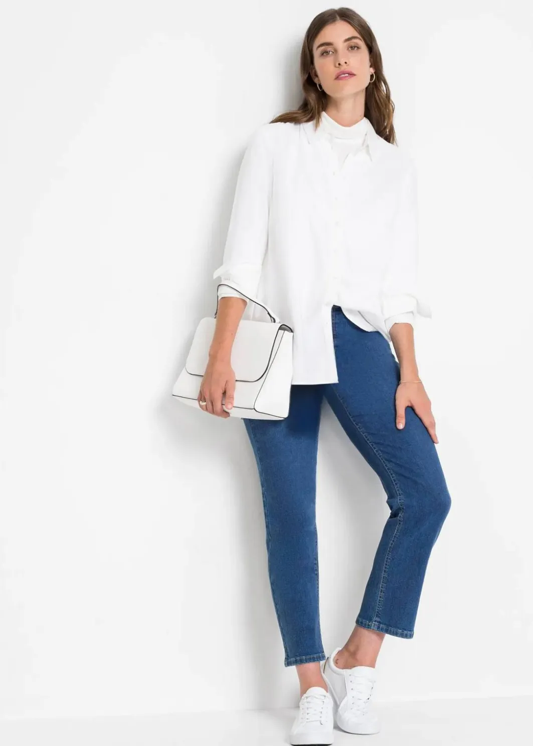 Damen bonprix Blusen & Tuniken|Nachhaltigere Materialien|Hemdbluse aus softer Viskose