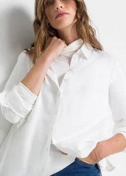 Damen bonprix Blusen & Tuniken|Nachhaltigere Materialien|Hemdbluse aus softer Viskose