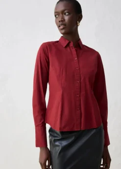 Damen bonprix Blusen & Tuniken|Bekleidung·Jacken & Mäntel|Hemdbluse mit Seidenanteil