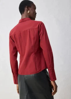 Damen bonprix Blusen & Tuniken|Bekleidung·Jacken & Mäntel|Hemdbluse mit Seidenanteil