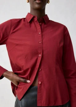 Damen bonprix Blusen & Tuniken|Bekleidung·Jacken & Mäntel|Hemdbluse mit Seidenanteil