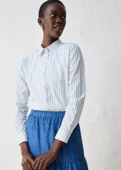 Damen bonprix Bekleidung·Jacken & Mäntel|Blusen & Tuniken|Hemdbluse mit Seidenanteil