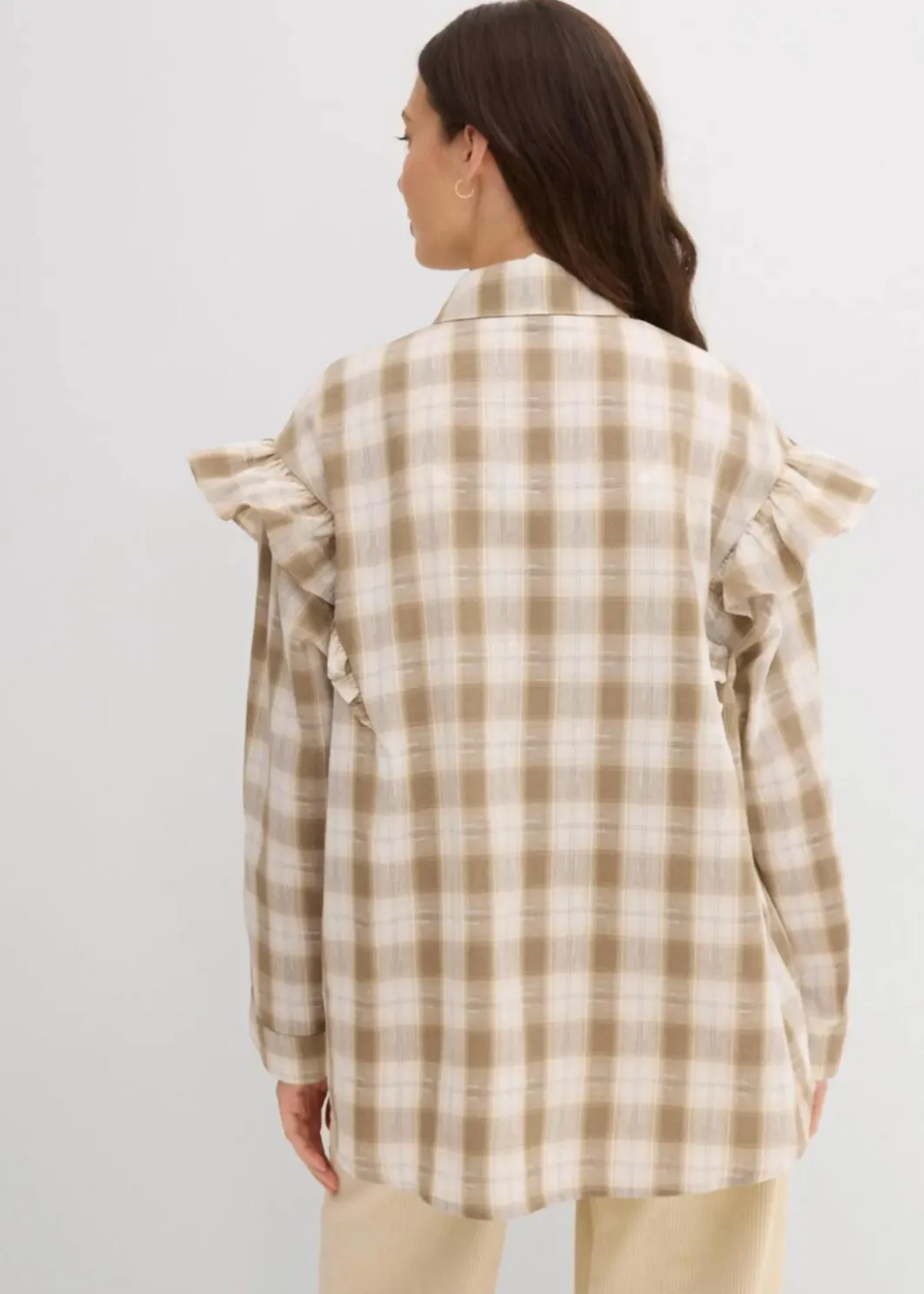Damen bonprix Bekleidung·Jacken & Mäntel|Blusen & Tuniken|Hemdbluse mit Volants