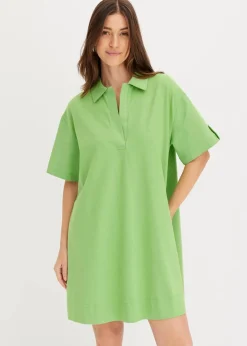 Best Hemdblusenkleid aus elastischem Bio-Baumwoll-Mix Damen Kleider