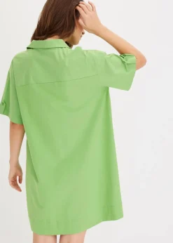 Best Hemdblusenkleid aus elastischem Bio-Baumwoll-Mix Damen Kleider