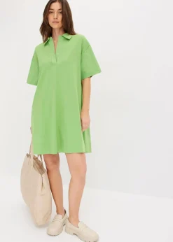 Best Hemdblusenkleid aus elastischem Bio-Baumwoll-Mix Damen Kleider