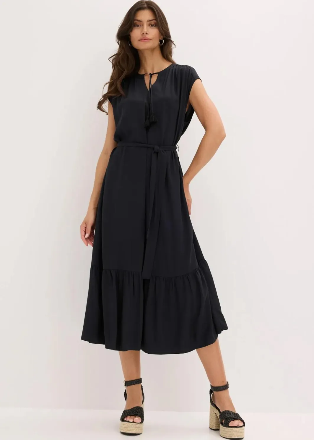 Clearance Hemdblusenkleid aus fließender Viscose Damen Bekleidung·Pullover & Strickjacken|Kleider