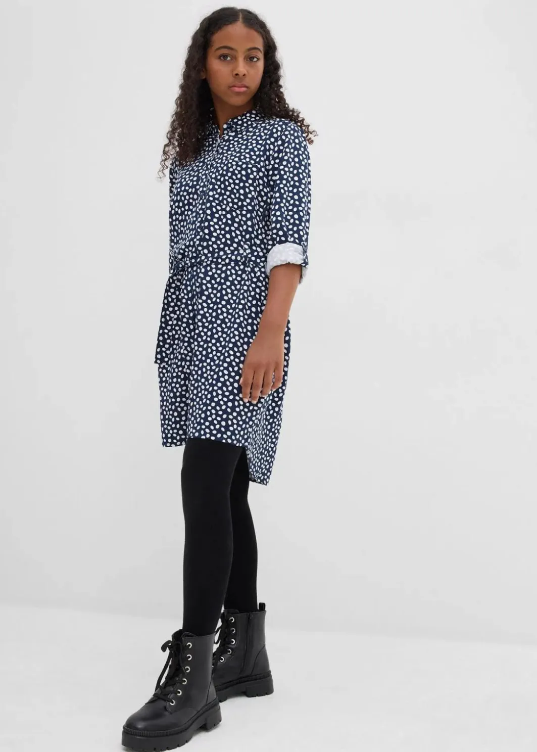 Online Hemdblusenkleid aus fließender Viskose Kinder Mädchen 9-16 Jahre·Kleider & Jumpsuits