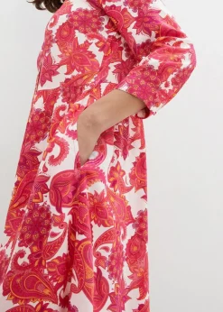 Damen bonprix Bekleidung·Pullover & Strickjacken|Kleider|Hemdblusenkleid aus fließender Viskose