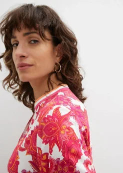 Damen bonprix Bekleidung·Pullover & Strickjacken|Kleider|Hemdblusenkleid aus fließender Viskose