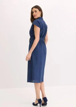 Damen bonprix Bekleidung·Pullover & Strickjacken|Kleider|Hemdblusenkleid aus Lochspitze