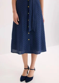 Damen bonprix Bekleidung·Pullover & Strickjacken|Kleider|Hemdblusenkleid aus Lochspitze