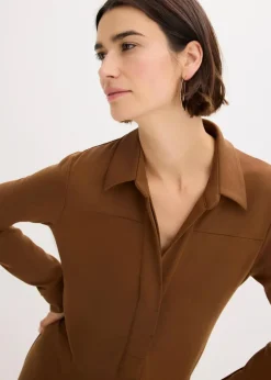 Damen bonprix Bekleidung·Pullover & Strickjacken|Kleider|Hemdblusenkleid aus Punto di Roma