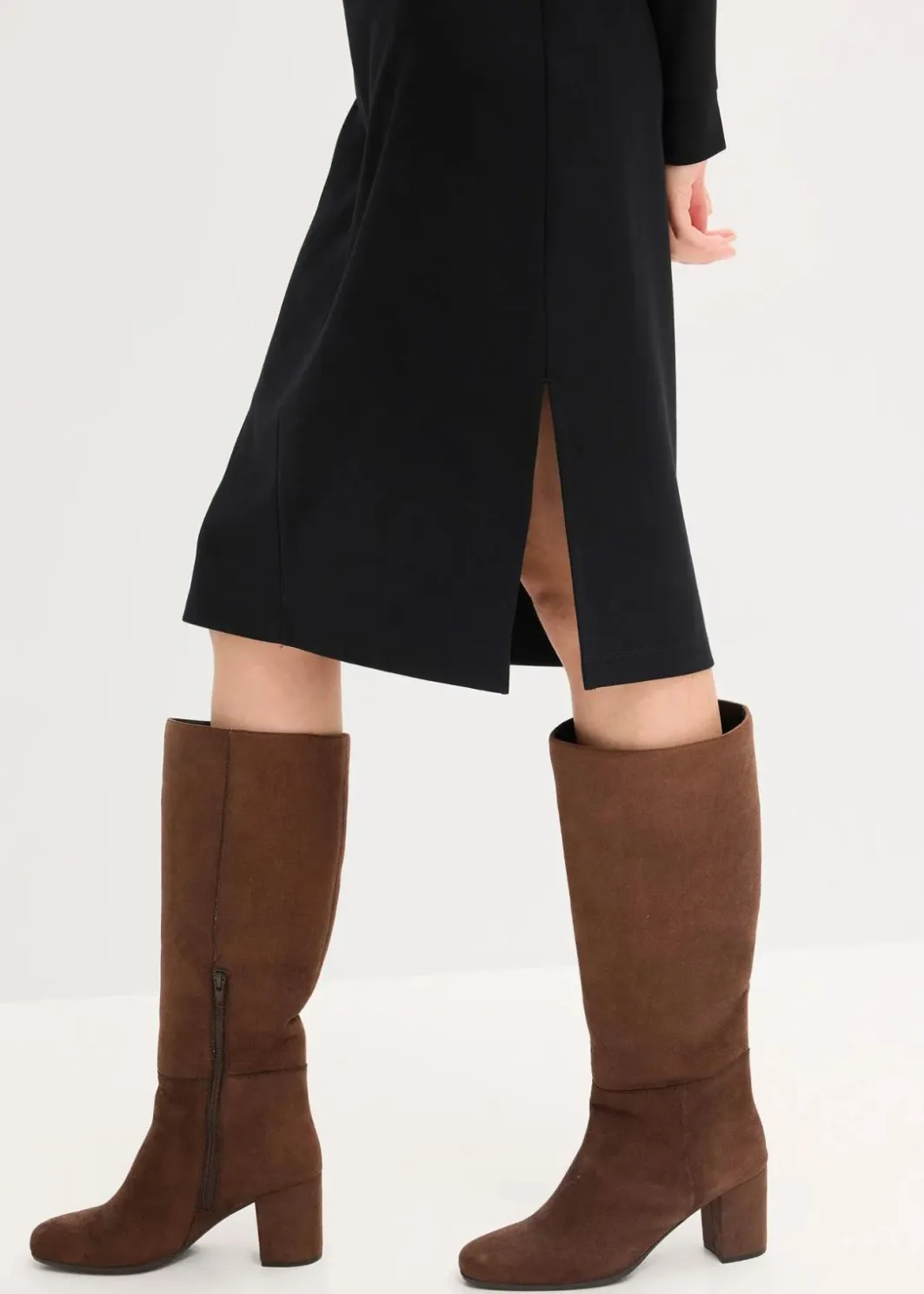 Hemdblusenkleid aus Punto di Roma Damen Kleider|Bekleidung·Pullover & Strickjacken